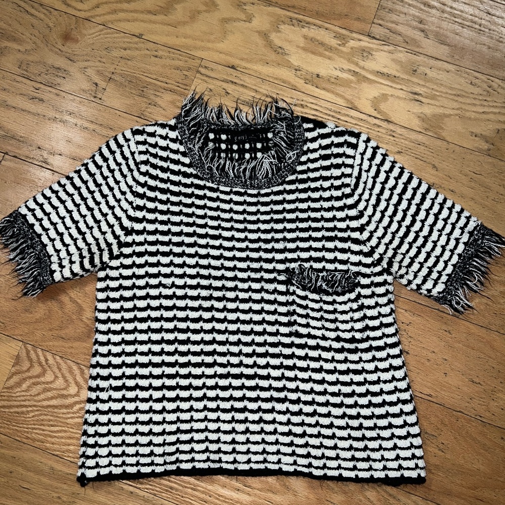 Stripped Fringe Sweater shirt